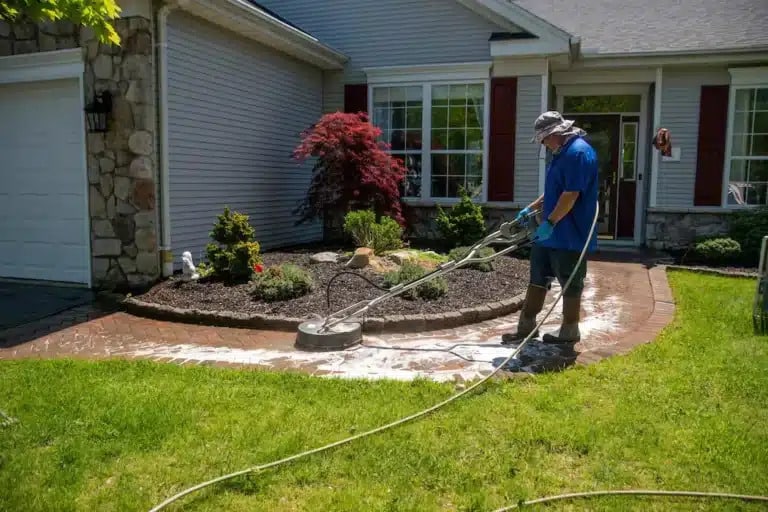 a man Pressure Washing Northwest Hills TX